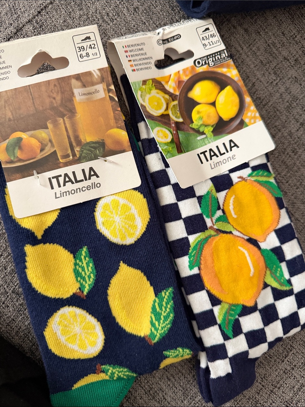 NWT Italian Summer Positano Lemon Socks
